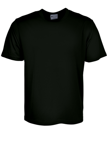 Unisex Plain Breezeway Micromesh Tee - Black