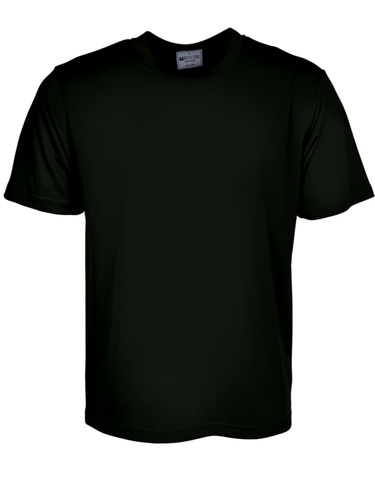 Unisex Plain Breezeway Micromesh Tee - Black