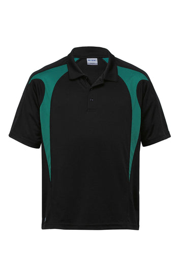 Dri Gear Spliced Polo - Black/Green