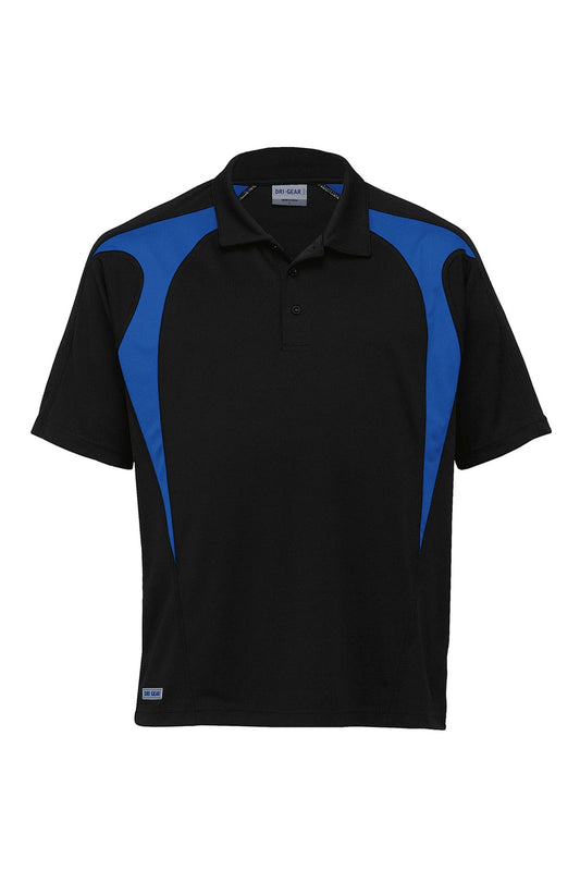 Dri Gear Spliced Polo - Black/Red