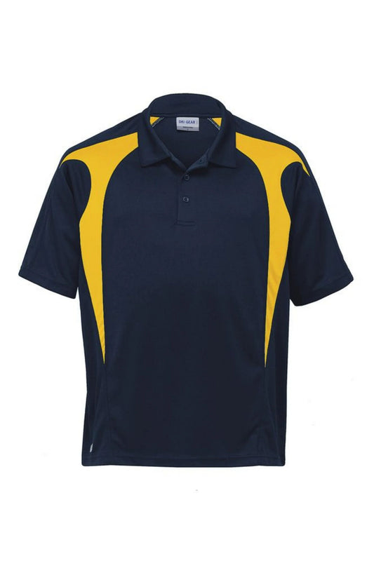 Dri Gear Spliced Polo - Maroon/White