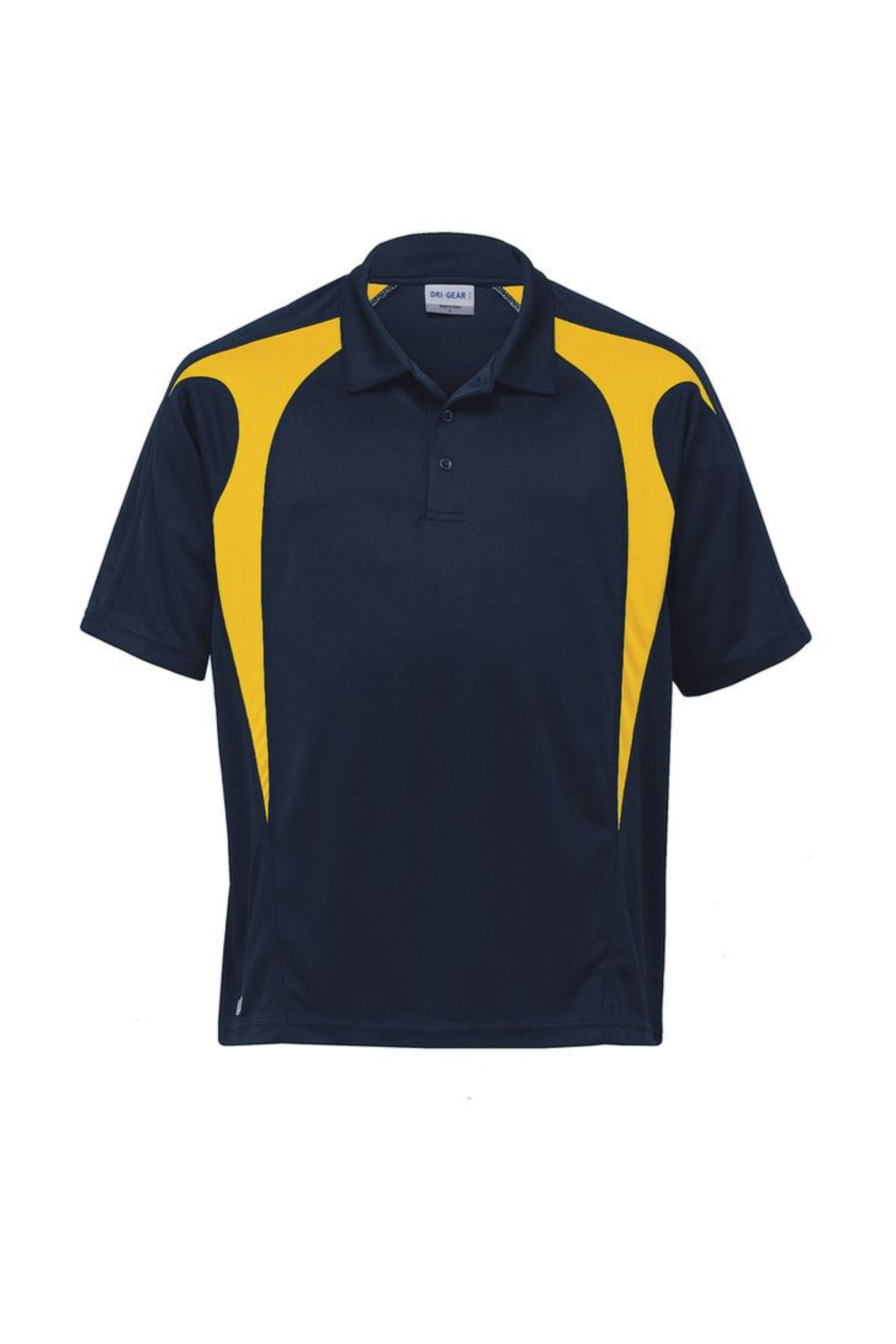 Dri Gear Spliced Polo - Navy/Gold