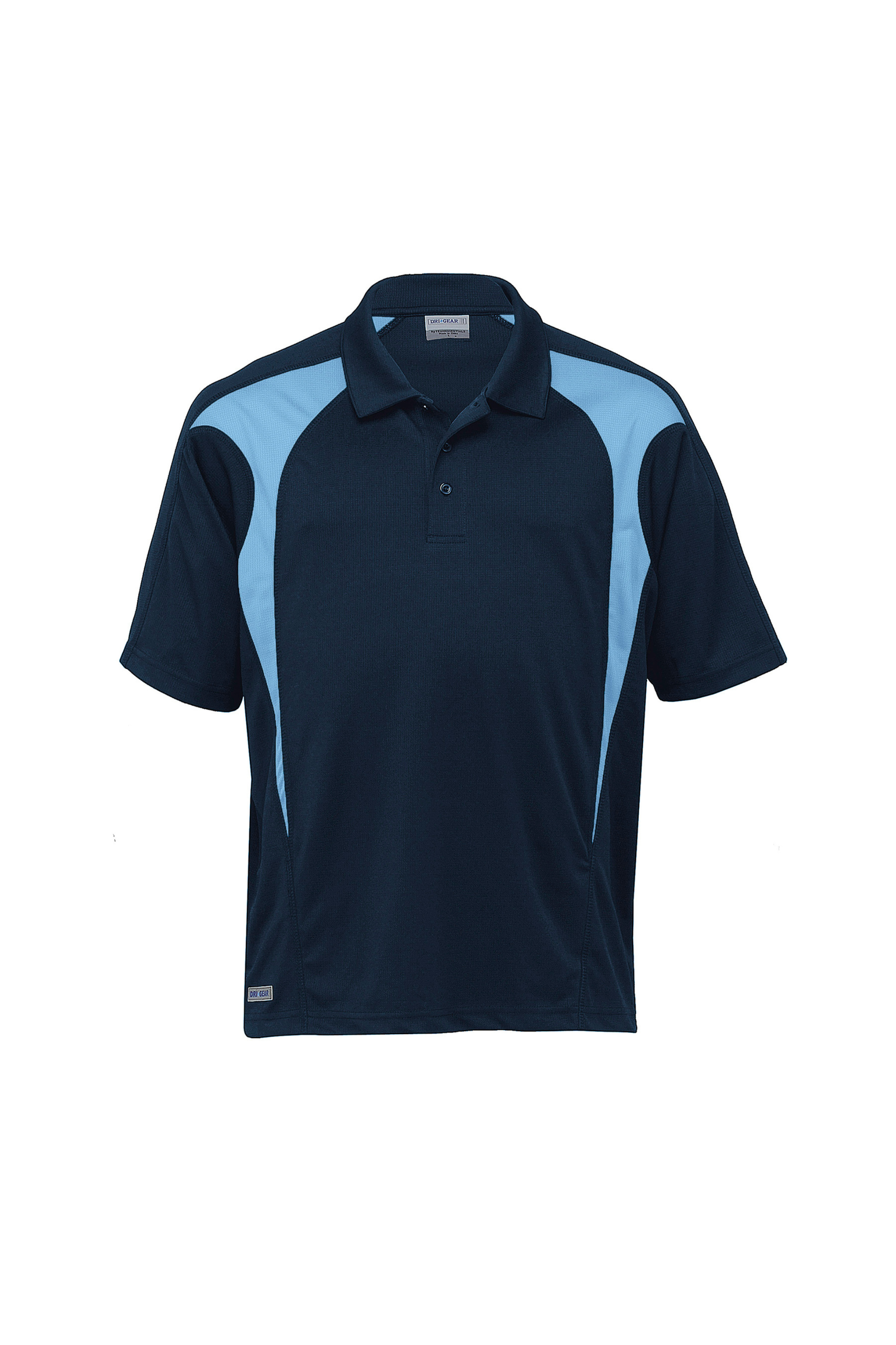 Dri Gear Spliced Polo - Navy/Sky