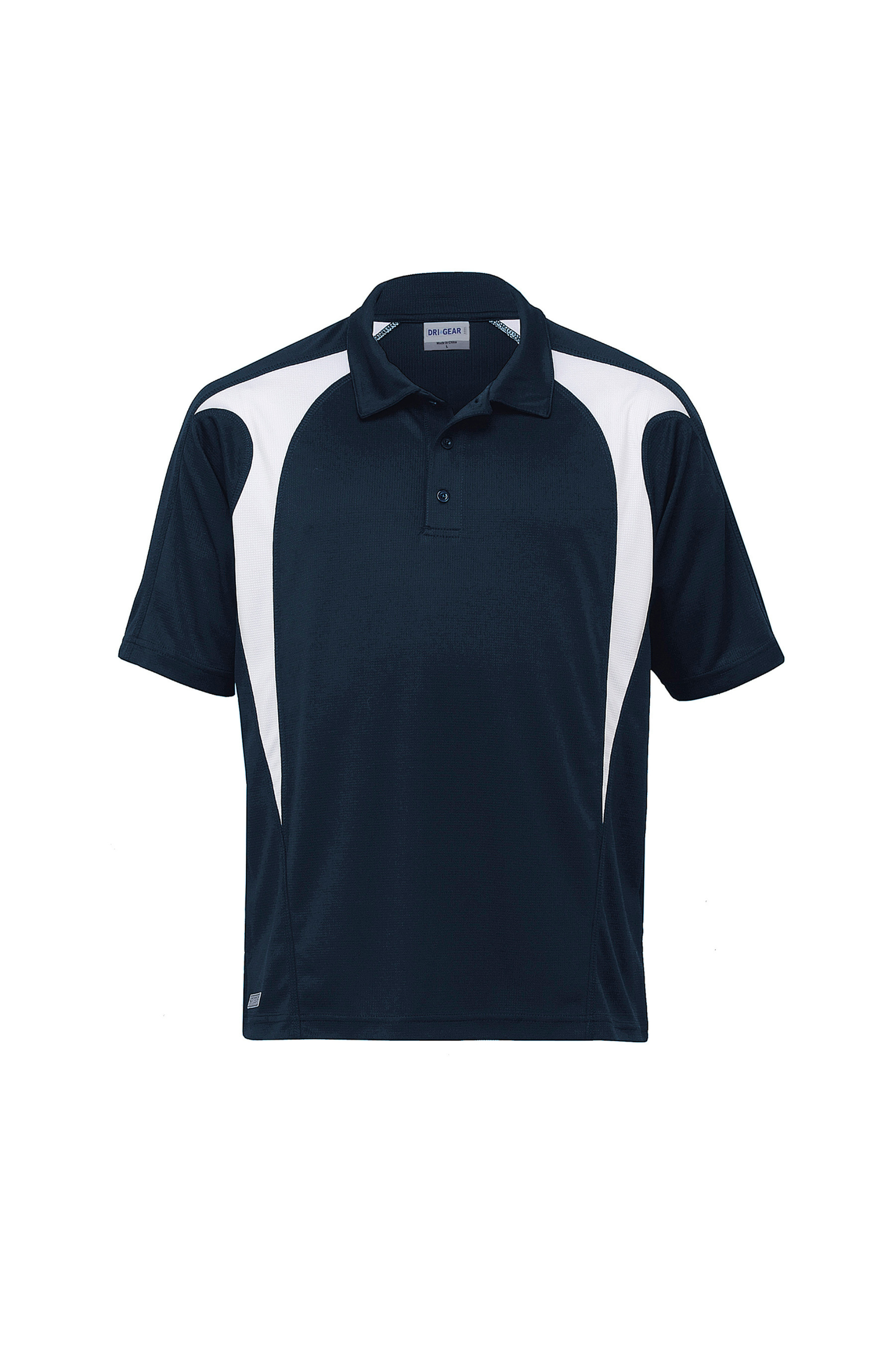 Dri Gear Spliced Polo - Navy/White