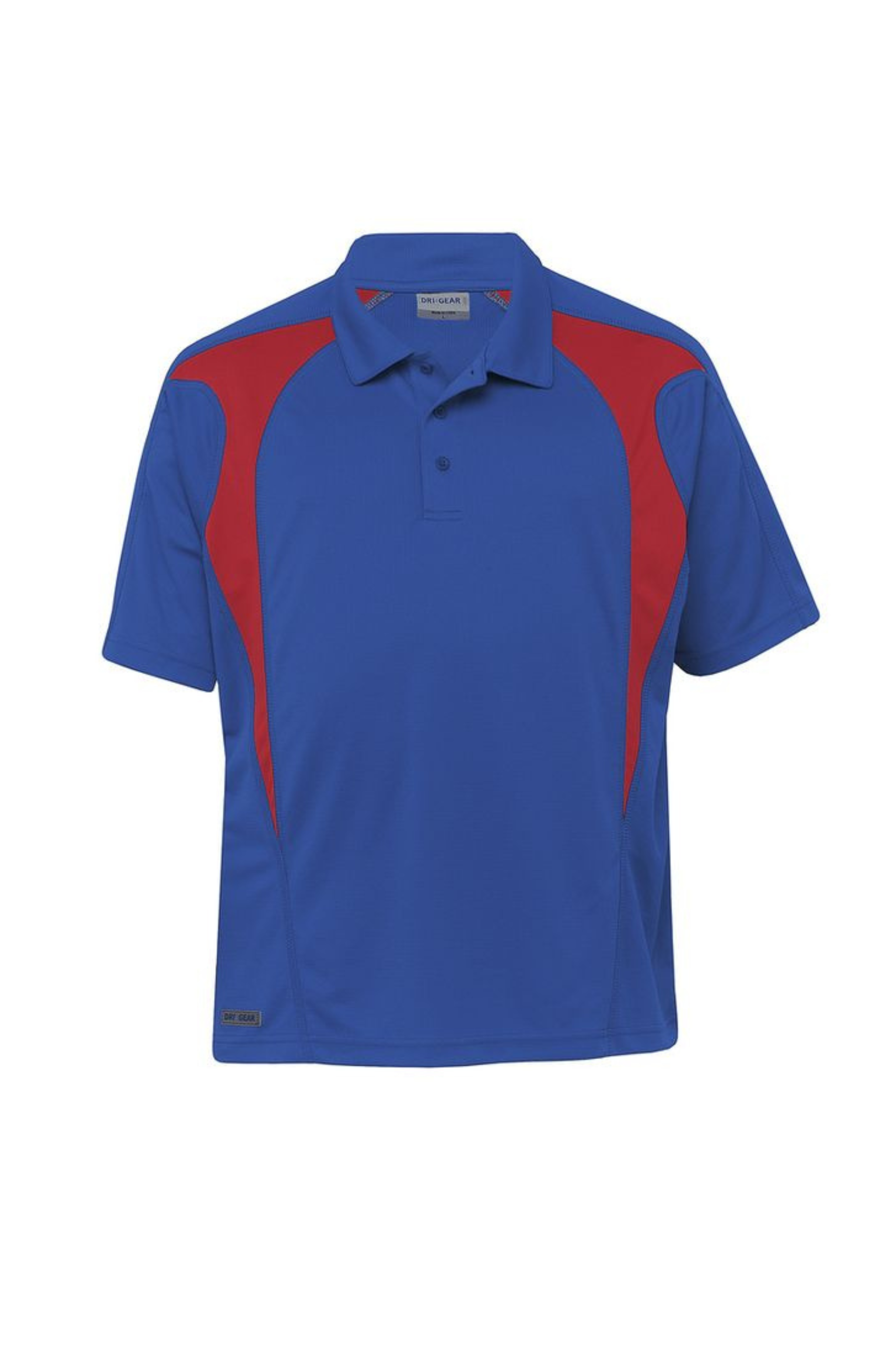 Dri Gear Spliced Polo - Royal/Red