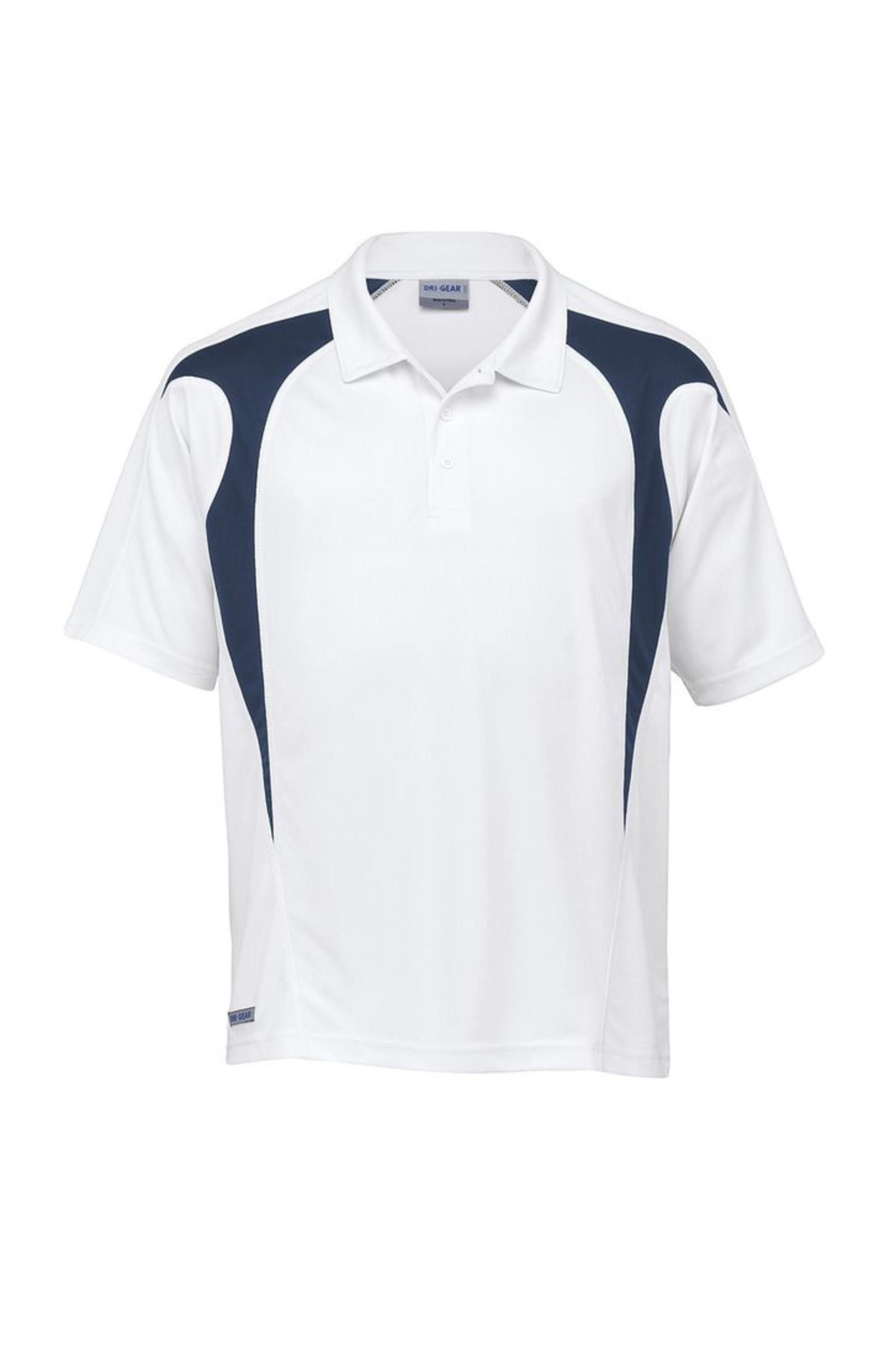 Dri Gear Spliced Polo - White/Navy