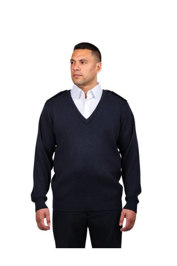Epaulette V Neck Jersey
