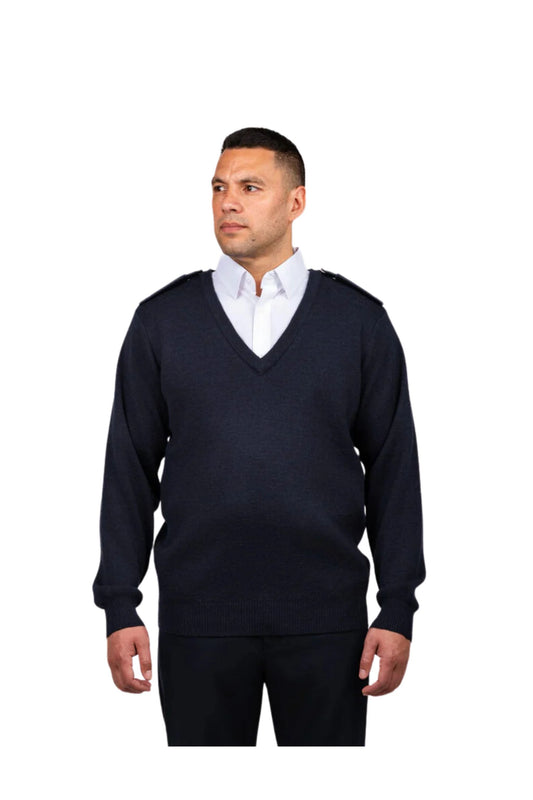 Epaulette V Neck Jersey