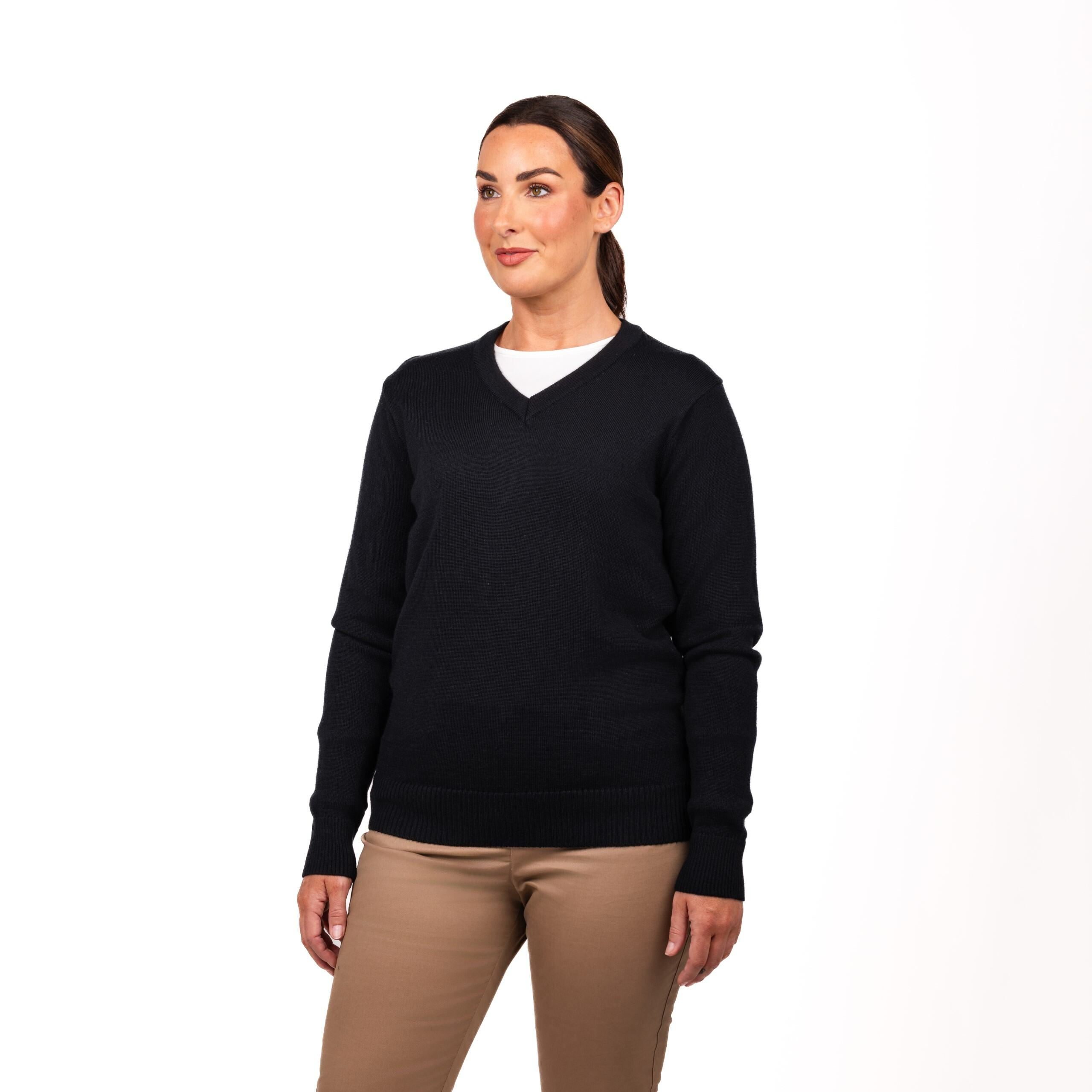 Unisex Merino Blend V Neck Jersey