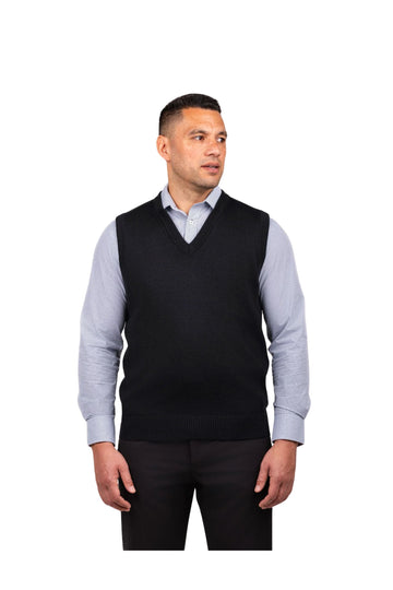Merino Blend V Neck Vest