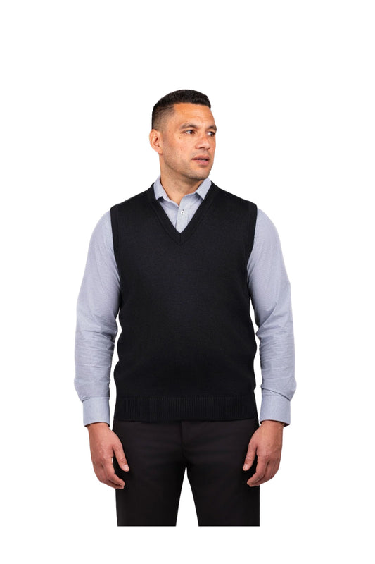 Merino Blend V Neck Vest