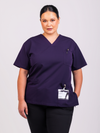Unisex Arlo Scrub Top - Purple