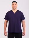 Unisex Arlo Scrub Top - Purple