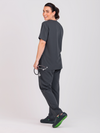 Unisex Arlo Scrub Top - Gunmetal
