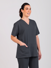 Unisex Arlo Scrub Top - Gunmetal