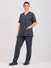 Unisex Arlo Scrub Top - Gunmetal