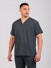 Unisex Arlo Scrub Top - Gunmetal
