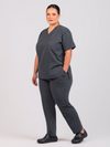 Unisex Arlo Scrub Top - Gunmetal