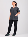 Unisex Arlo Scrub Top - Gunmetal