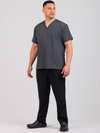 Unisex Arlo Scrub Top - Gunmetal