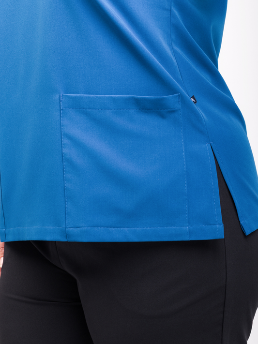 Unisex Arlo Scrub Top - Cobalt