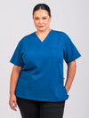 Unisex Arlo Scrub Top - Cobalt