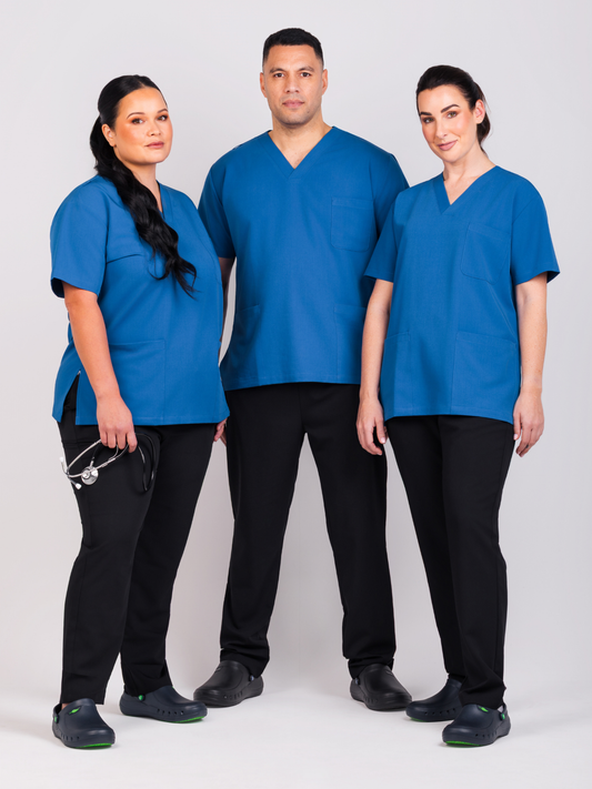 Unisex Arlo Scrub Top - Cobalt
