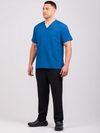 Unisex Arlo Scrub Top - Cobalt