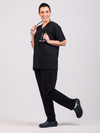 Unisex Arlo Scrub Top - Black