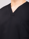 Unisex Arlo Scrub Top - Black