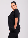 Unisex Arlo Scrub Top - Black