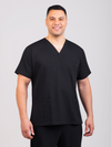 Unisex Arlo Scrub Top - Black