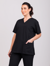 Unisex Arlo Scrub Top - Black