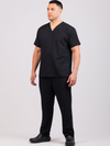 Unisex Arlo Scrub Top - Black