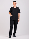 Unisex Arlo Scrub Top - Black