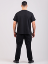 Unisex Arlo Scrub Top - Black