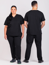 Unisex Arlo Scrub Top - Black