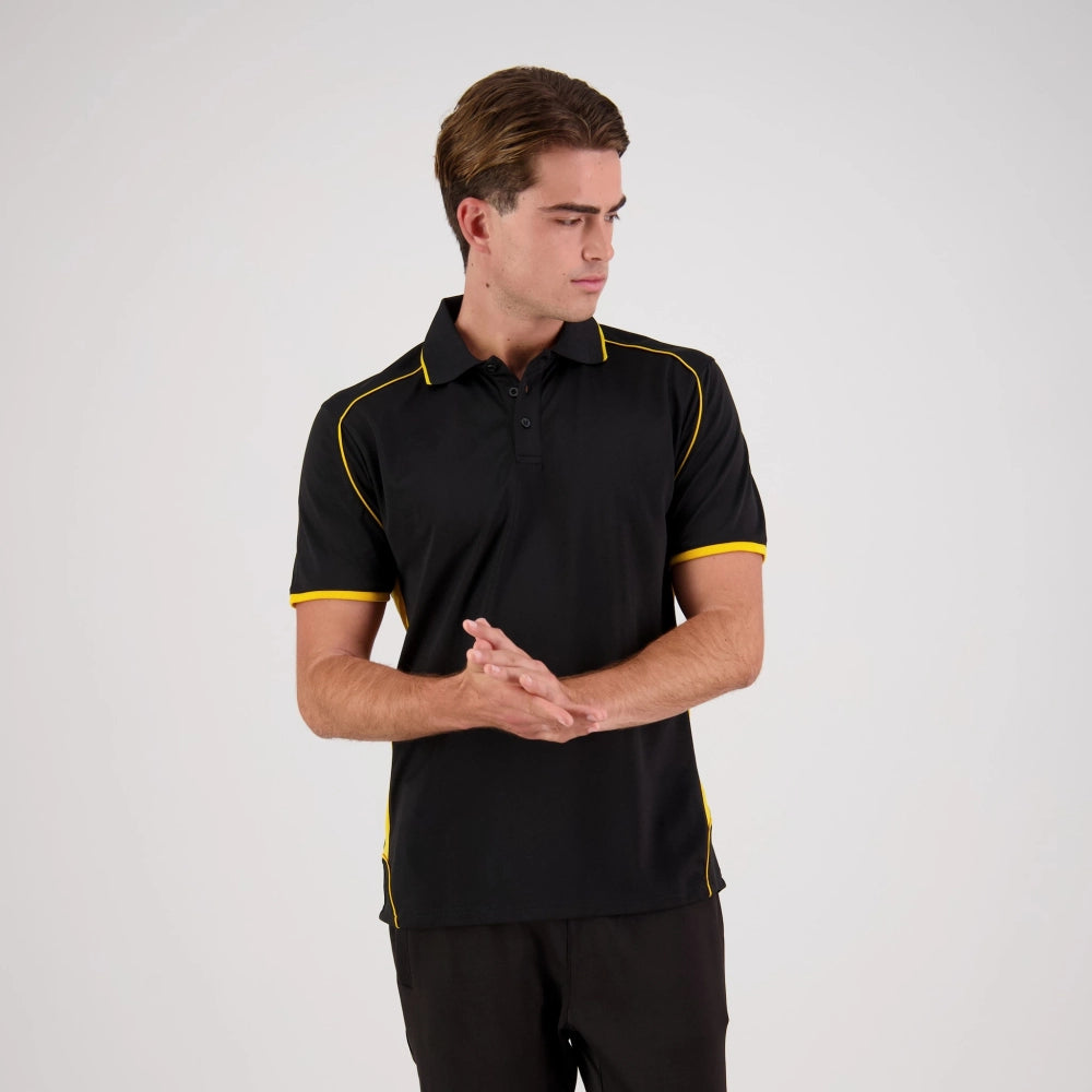 Unisex Matchpace Polo - Black/Gold