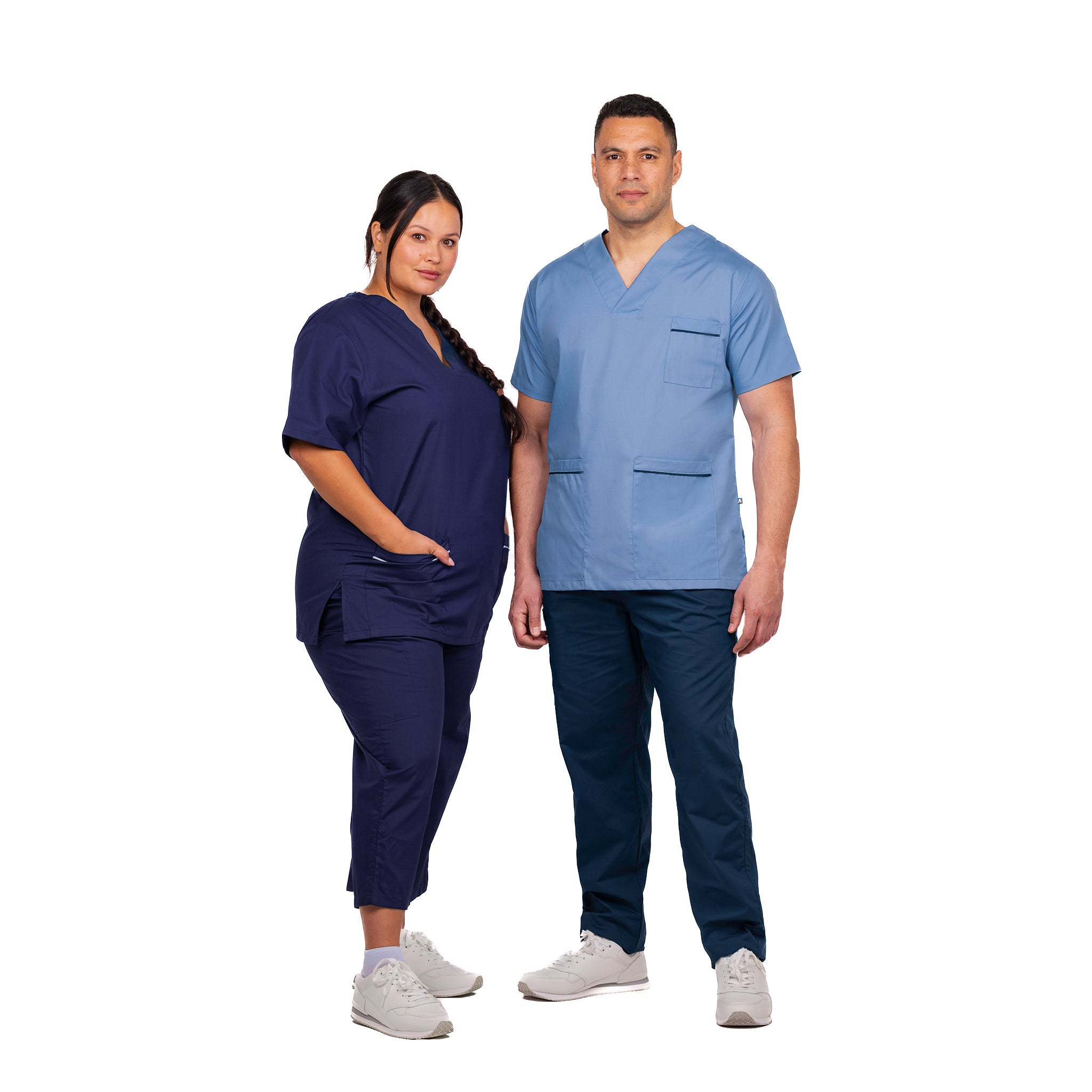 90° Wash V Neck Scrub Top