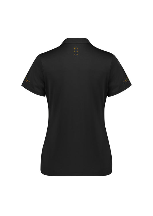 Womens Balance Short Sleeve Polo - Black/Gold