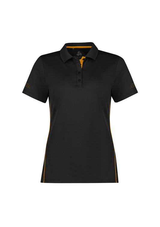 Womens Balance Short Sleeve Polo - Black/Gold