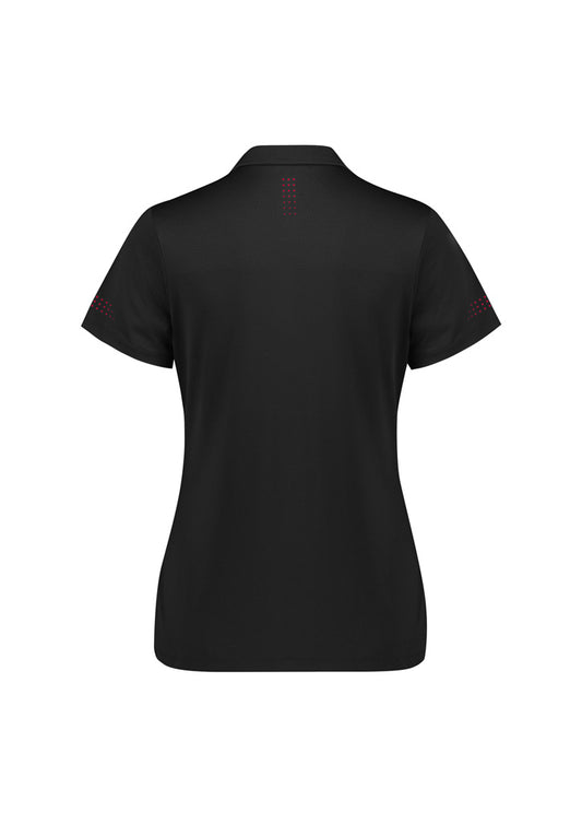 Womens Balance Short Sleeve Polo - Black/Red