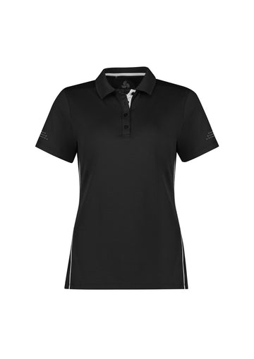 Womens Balance Short Sleeve Polo - Black/White