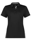 Womens Balance Short Sleeve Polo - Black/White