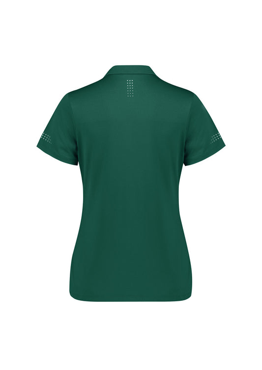 Womens Balance Short Sleeve Polo - Forest/White