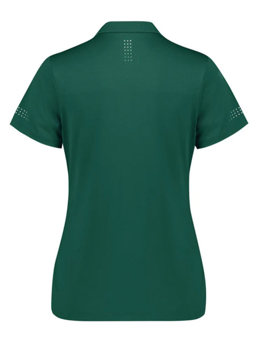 Womens Balance Short Sleeve Polo - Forest/White