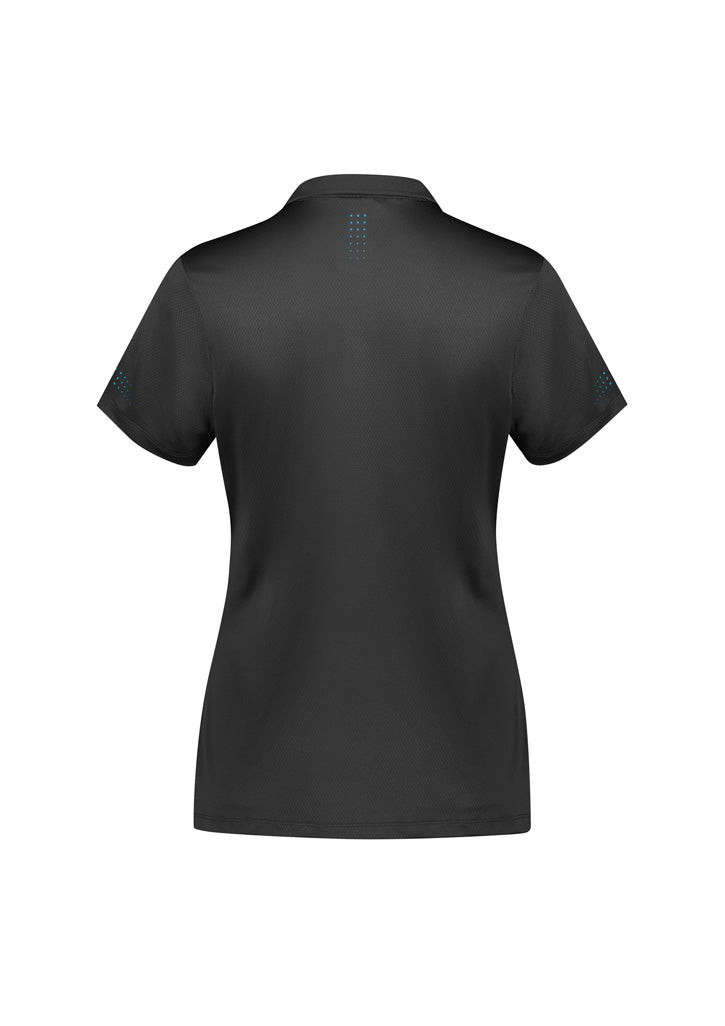 Womens Balance Short Sleeve Polo - Grey/Cyan