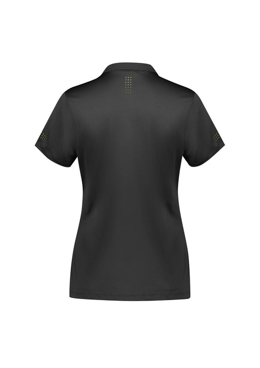 Womens Balance Short Sleeve Polo - Grey/Fluorescent Lime