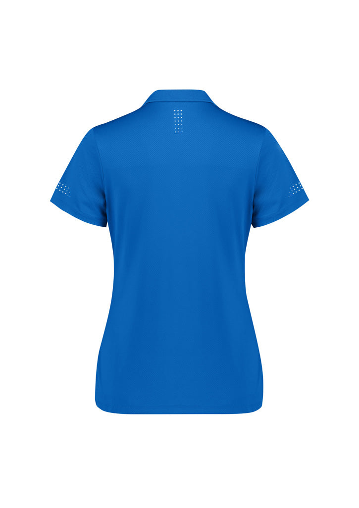 Womens Balance Short Sleeve Polo - Royal/White