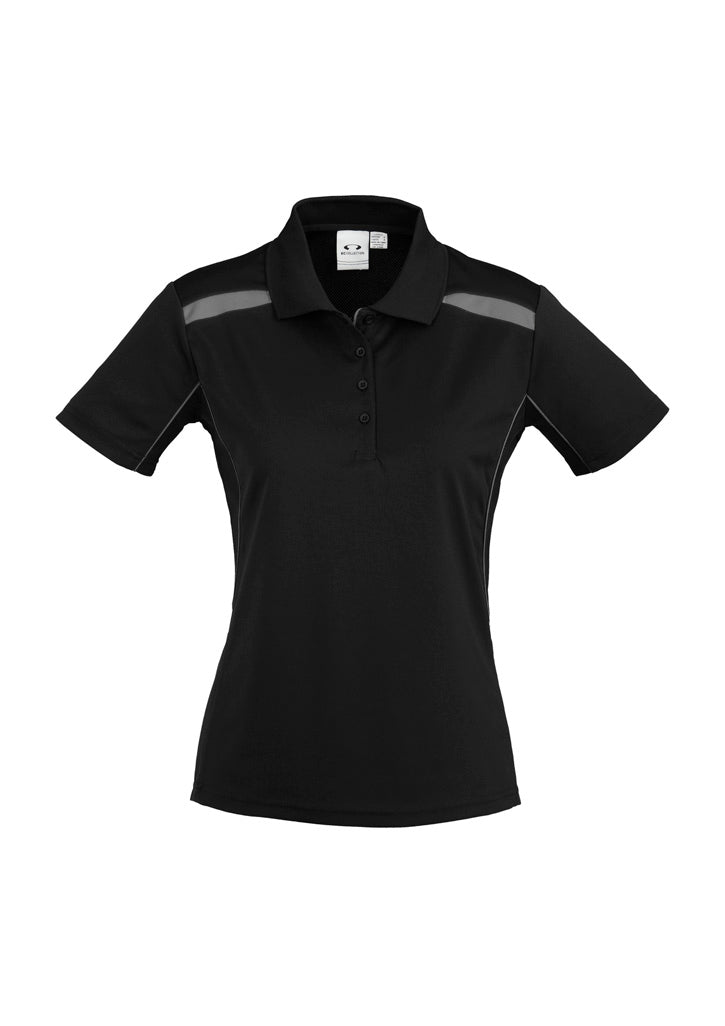 Ladies United Short Slv Polo - Black/Ash